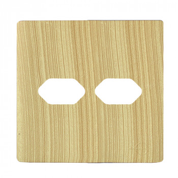 Placa 4x4 2 Tomadas Horizontais - Novara Maple